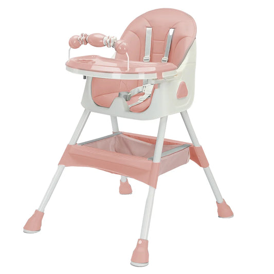 PIORLADO Folding Baby High Chair With Antislip Pad Toy Rack