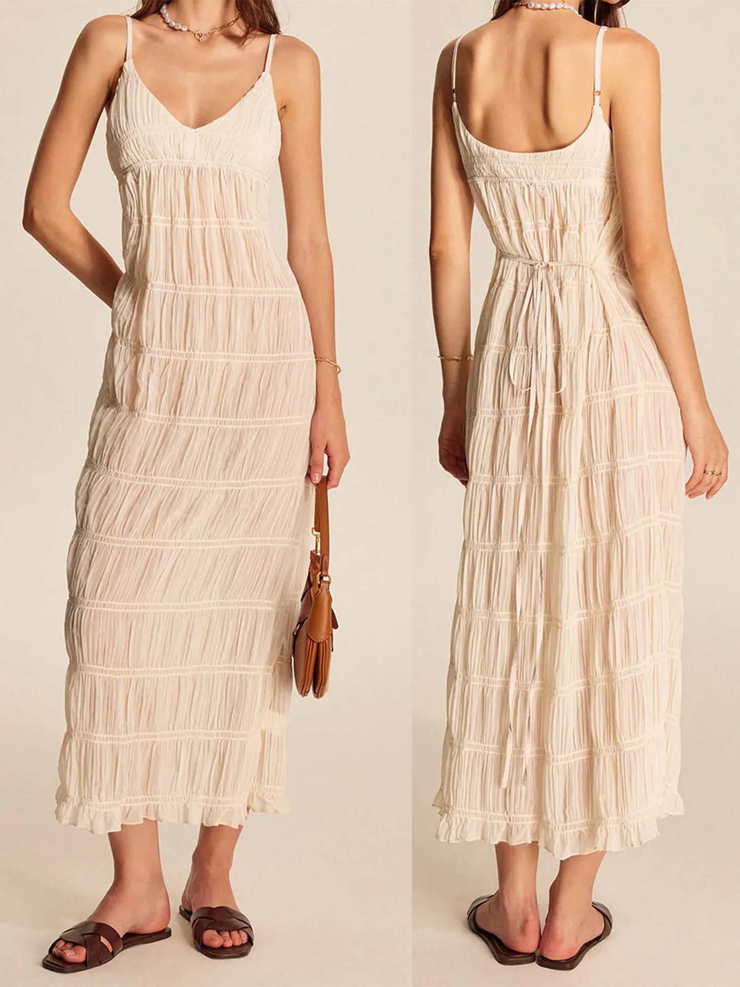 Hirigin Floral Maxi Dress With Ruffle Hem For Summer Party