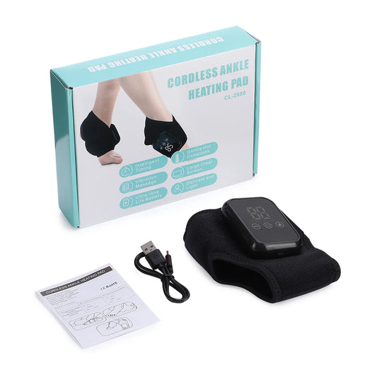 PastSky Electric Heating Ankle Guard 3 Levels Hot Compress Massager