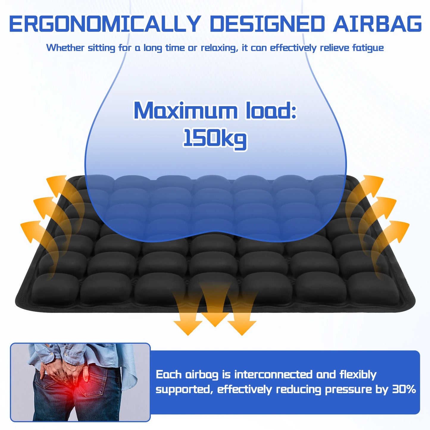 Willstar 3D Air Cell Seat Cushion Travel High Rebound