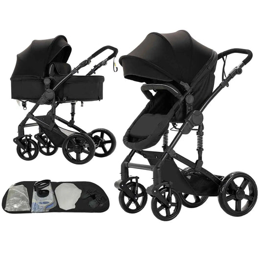 Baby Stroller 2 In 1 Foldable Portable Pushchair Carriage