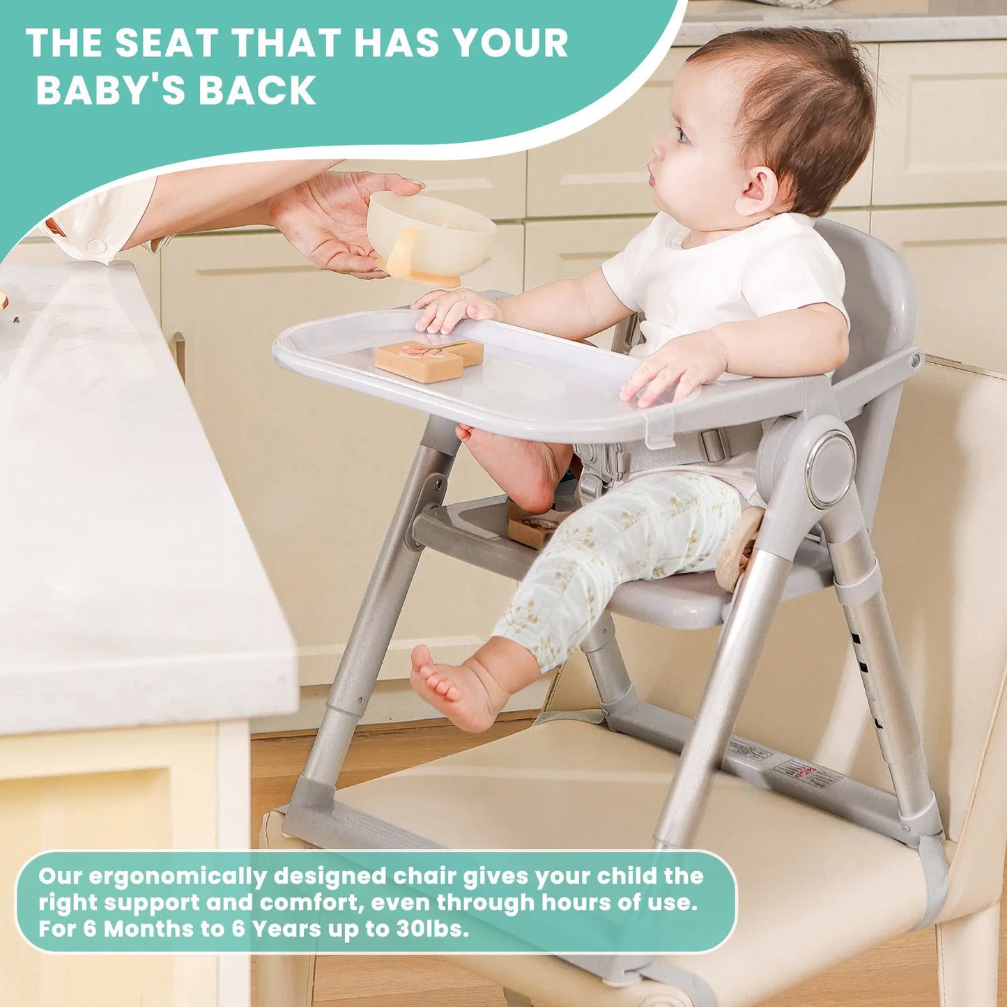 Ubravoo Baby Folding Booster Seat High Chair For Dining And Travel